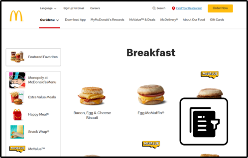 Restaurant Menu Data Extraction
